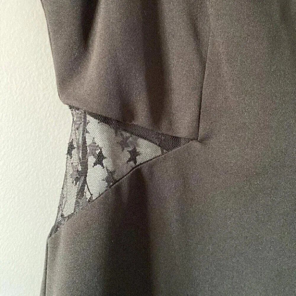Bebe Celestial Star Mesh Mini Dress NWT Harness Neck Cutout Whimsigoth - Picture 5 of 16
